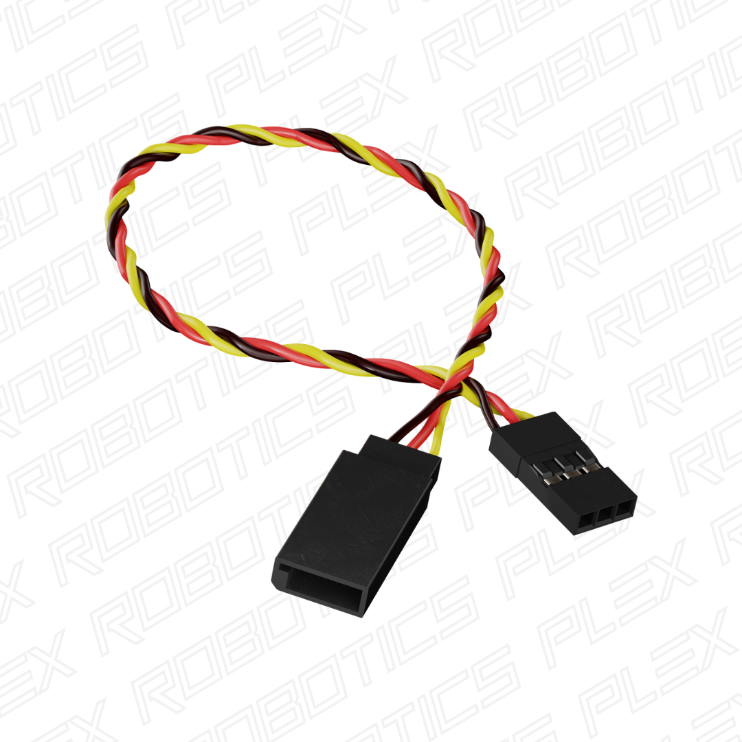 Servo Extension (Twisted Wire, Male to Female, 3-Pos TJC8) (2 Pack)