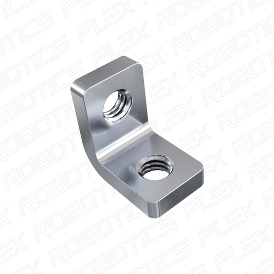 Threaded Steel L-Bracket (1 Hole) - 12 Pack