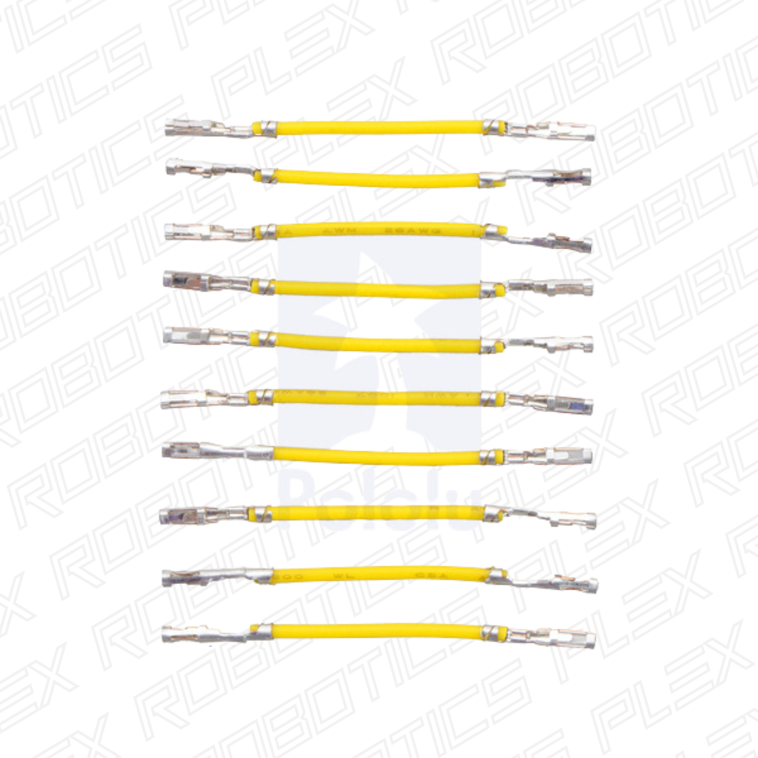 Pololu Wires with Pre-Crimped Terminals 10-Pack F-F 1" Yellow
