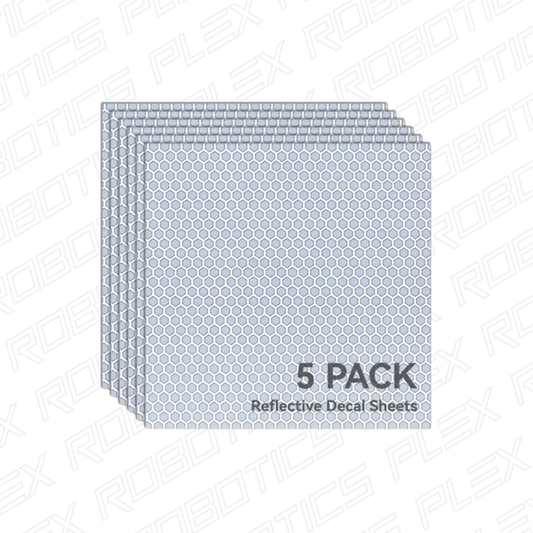 Bambu Light Gray Reflective Decal Sheet (5pcs)