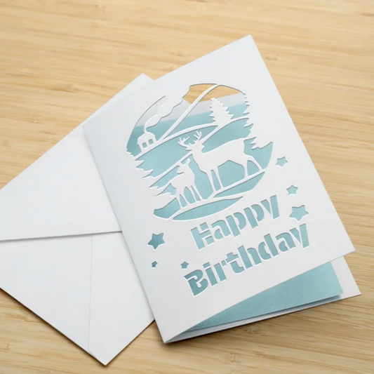 Bambu Pearlescent White Greeting Card Set (2pcs)