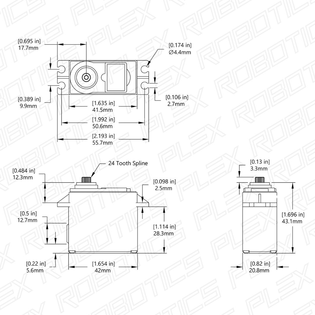 HS-646WP Servo-Clockwise (stock)-Stock Rotation