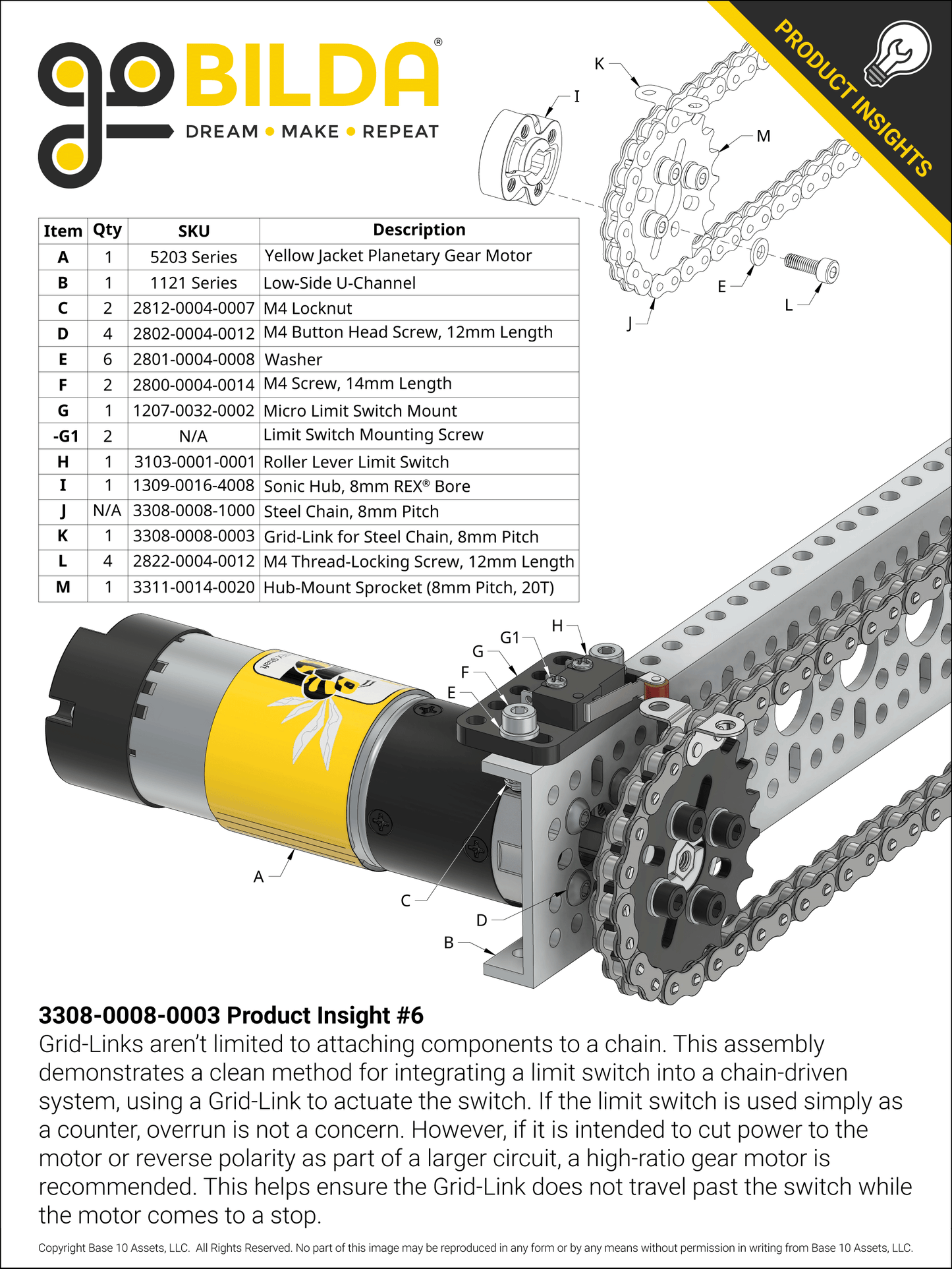 Grid-Link for 8mm Pitch Steel Chain - 6 Pack