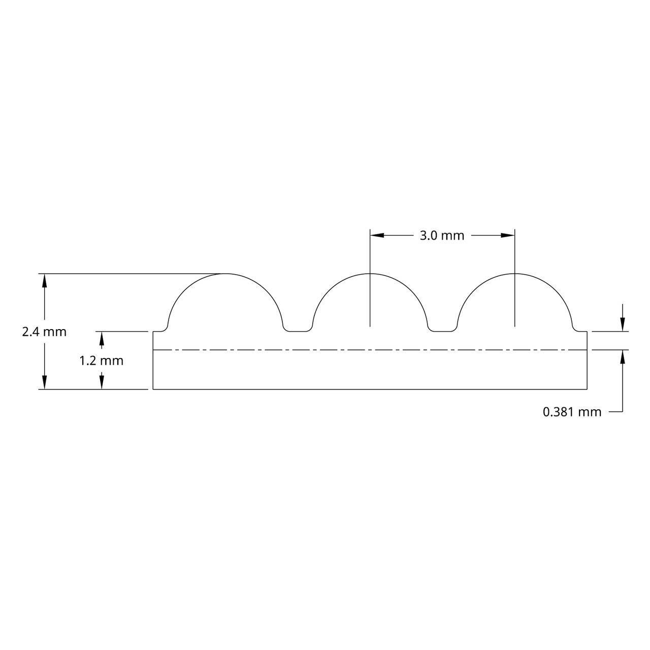 3403 Series 3mm HTD Pitch Timing Belt (15mm Width)