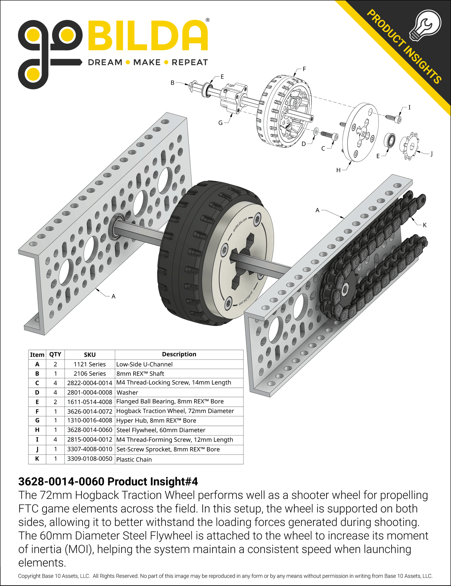 Steel Flywheel (60mm Diameter, 115g, 551 g·cm²)