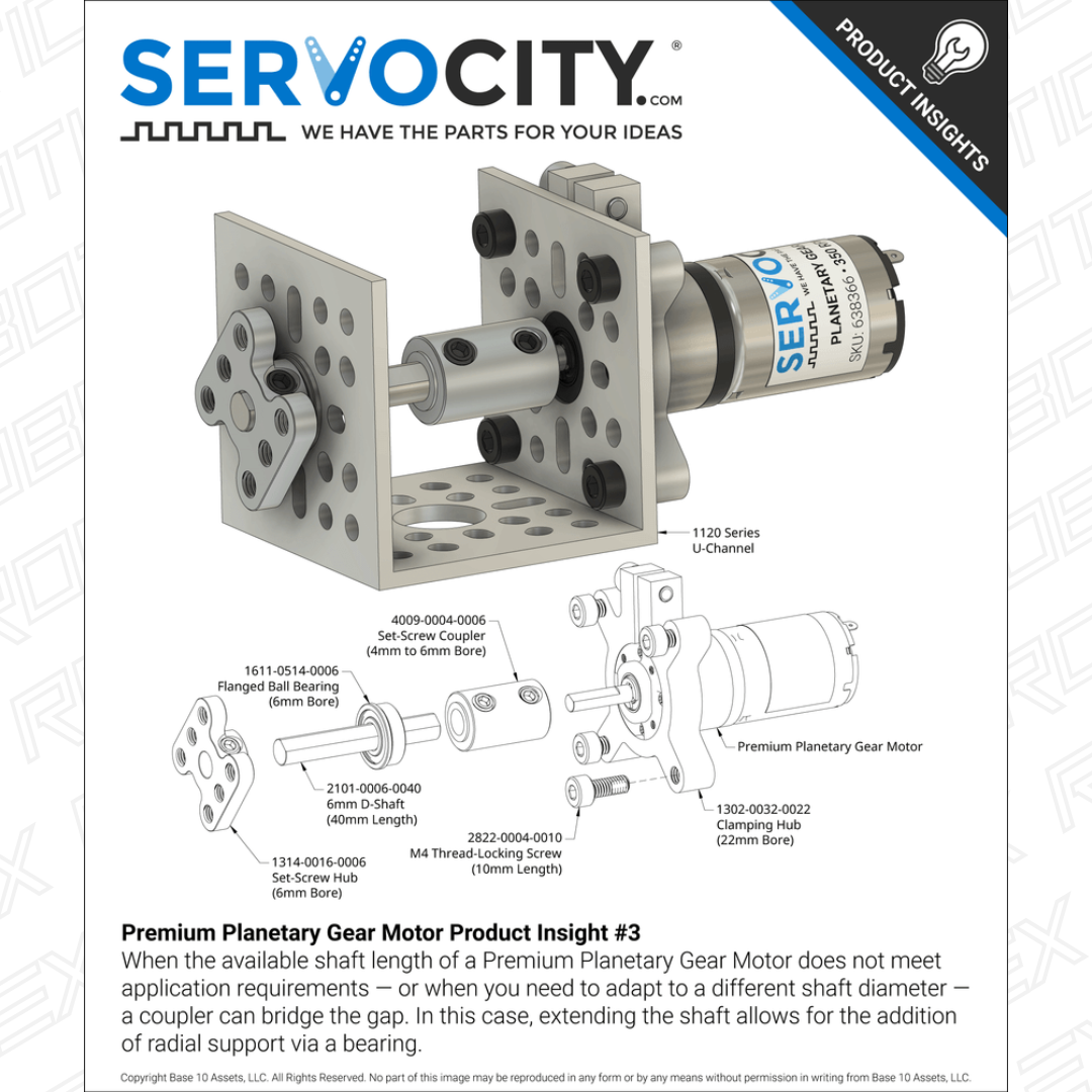 Premium Planetary Gear Motor (26 RPM - 2737 RPM)