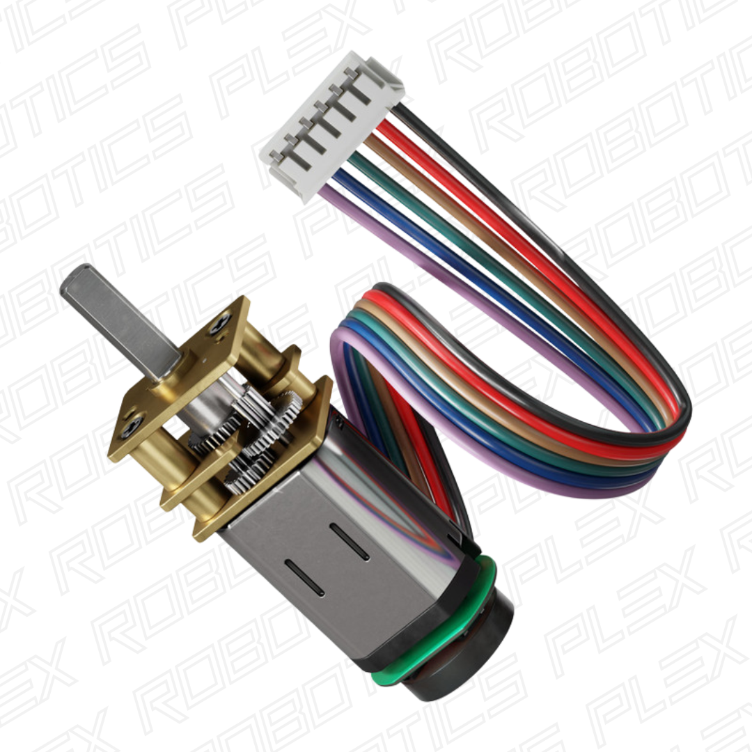 Premium N20 Gear Motor (298:1 Ratio, 90 RPM - 4900 RPM, with Encoder)