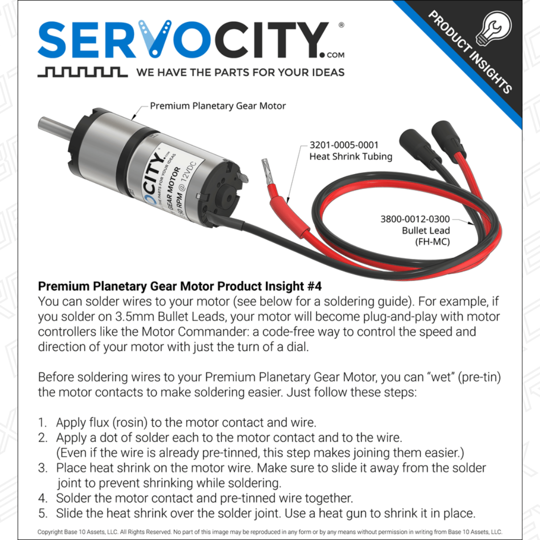 Premium Planetary Gear Motor (26 RPM - 2737 RPM)