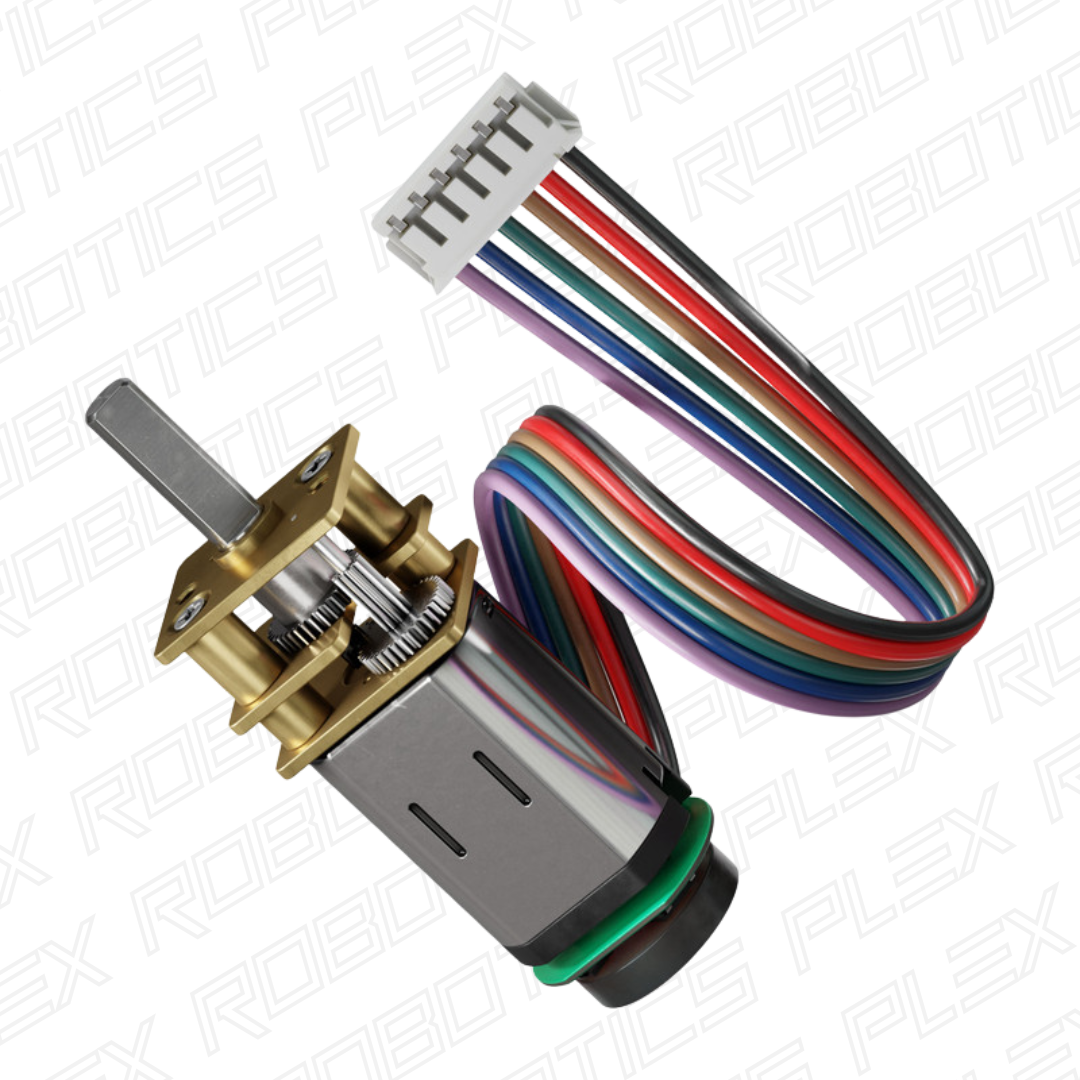 Premium N20 Gear Motor (298:1 Ratio, 90 RPM - 4900 RPM, with Encoder)