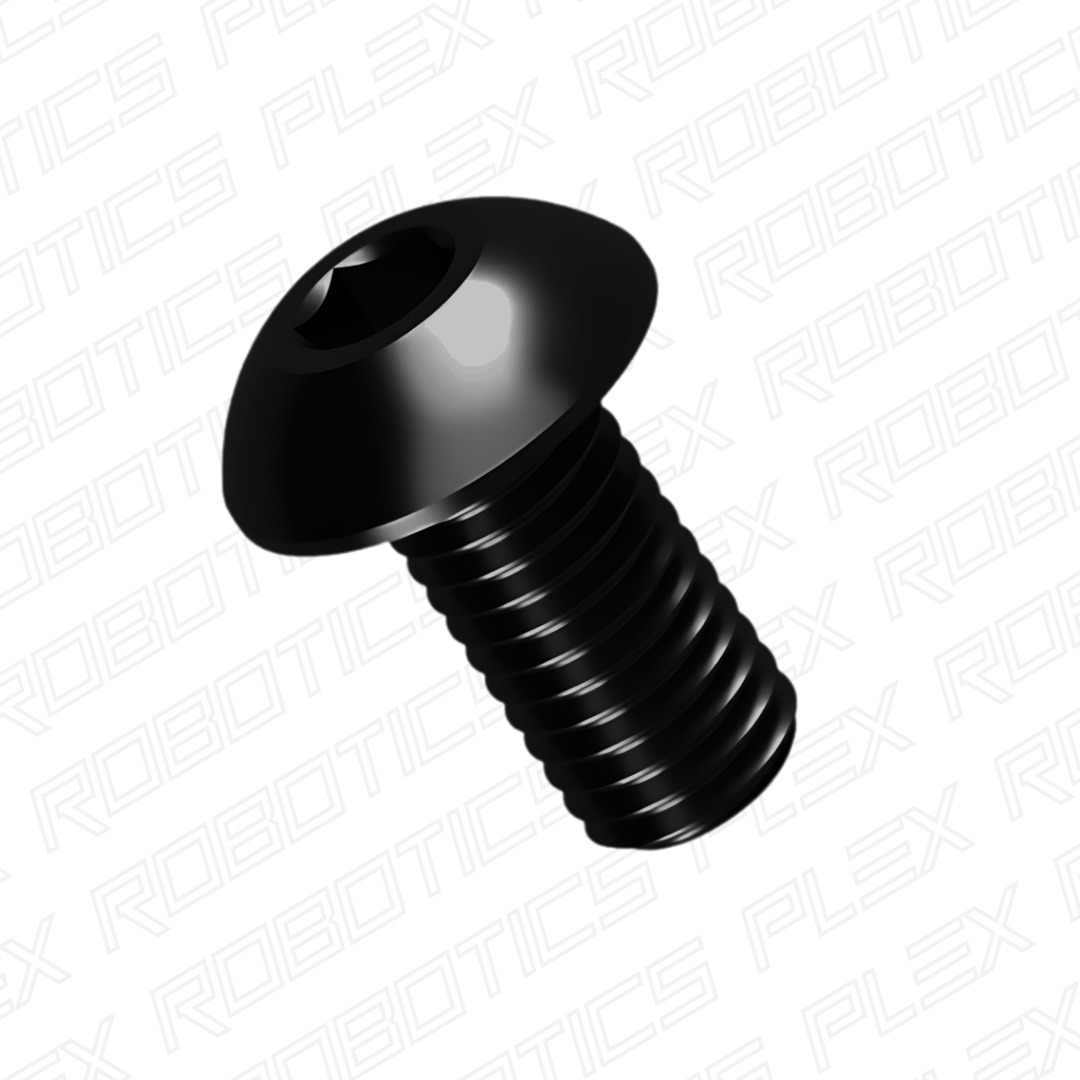M4 Black Oxide Button Head Screws (100 Pcs.)