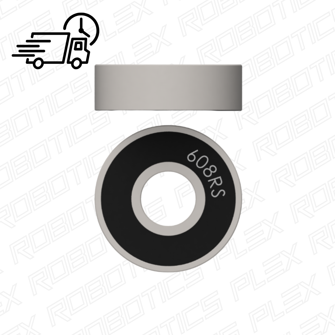 608-RS Bearing (ID=8mm, OD=22mm, W=7mm) (2 Pack)