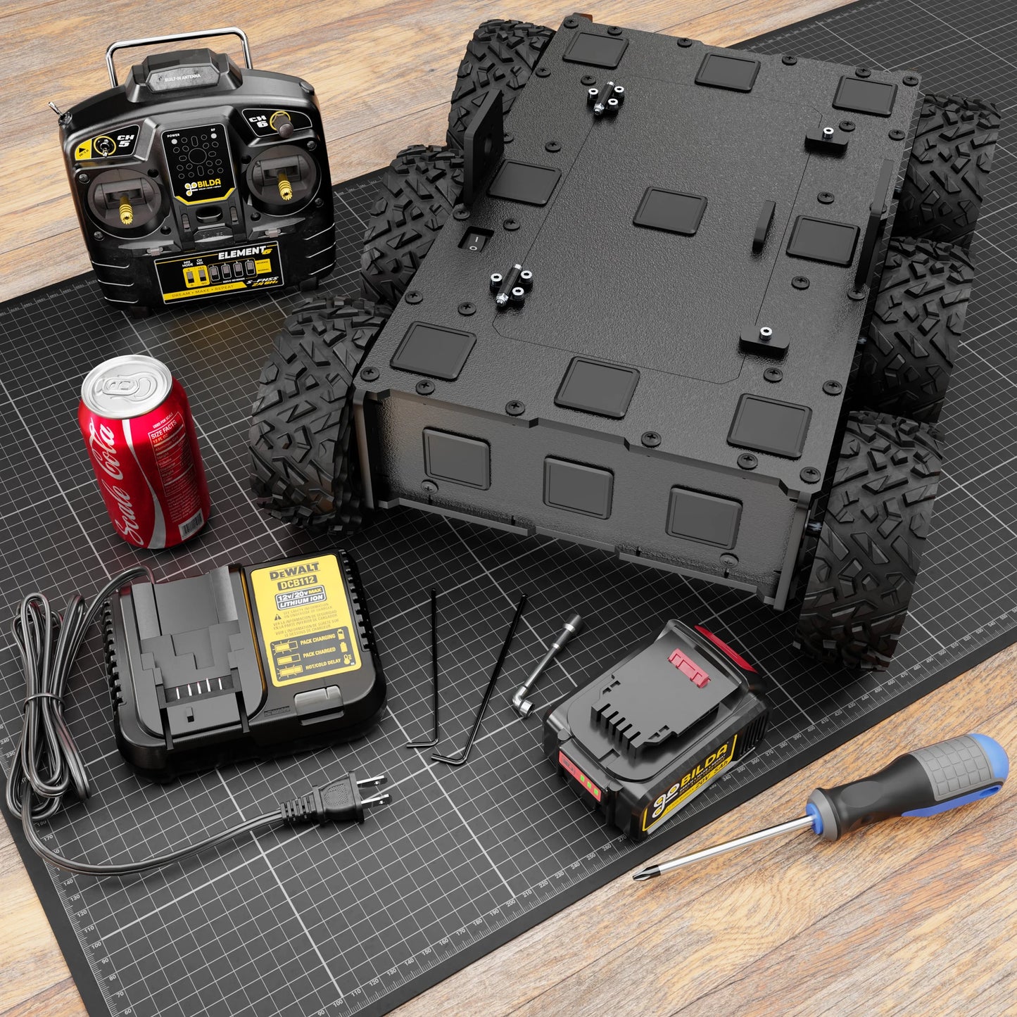 Overlander-6 All-Terrain Robot Platform (25lb Payload, 3.8mph) (Without Battery & Charger)