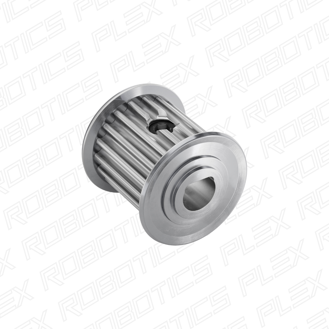 3mm HTD Pitch Set-Screw Pinion Timing Belt Pulley (6mm D-Bore, 18 Tooth)