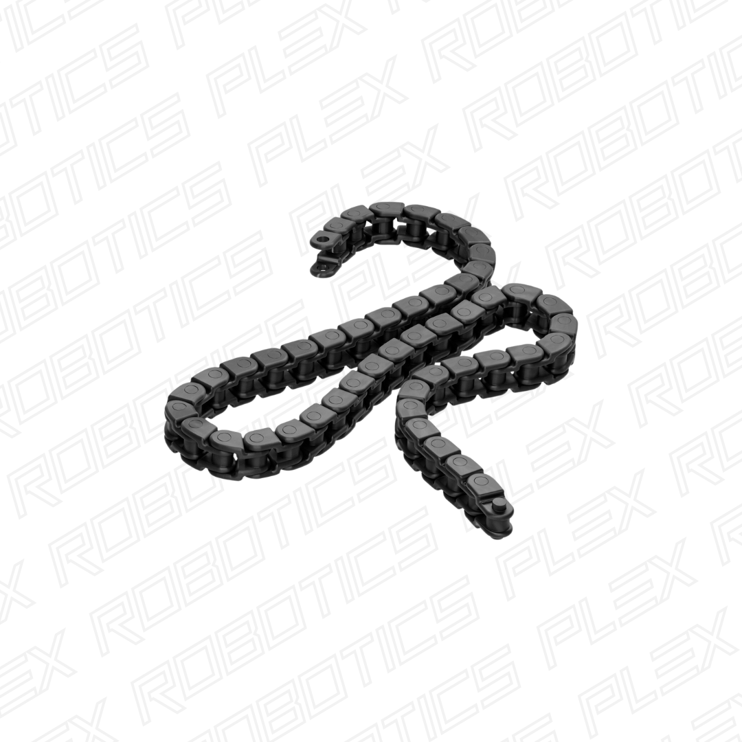 3309 Series 8mm Pitch Plastic Chain (50 Links/400mm, Black)