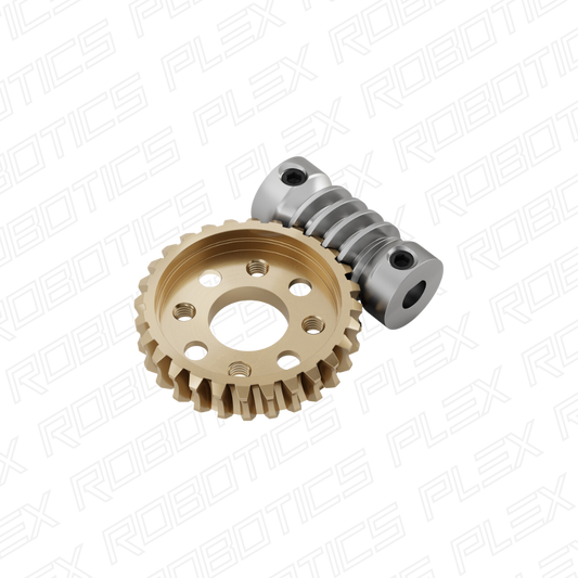 Worm Gear Set (28:1 Ratio, 6mm D-Bore Worm)
