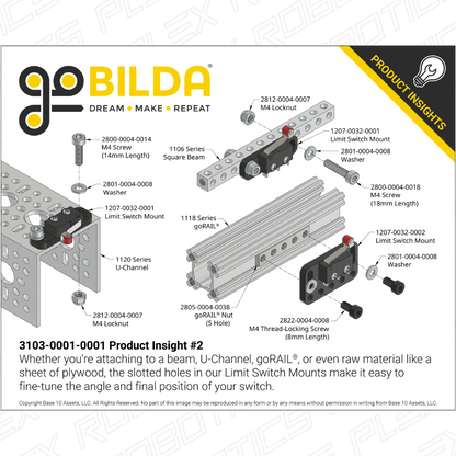 Micro Limit Switch - 2 Pack