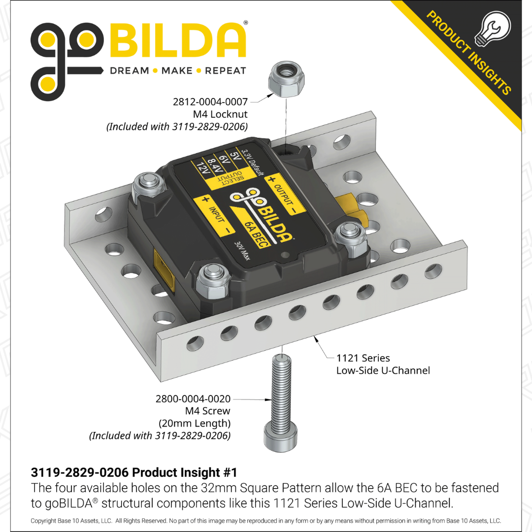 6A BEC / Voltage Regulator (5-30V Input, 3.3V, 5V, 6V, 8.4V, 12V Output, XT30 Connectors)