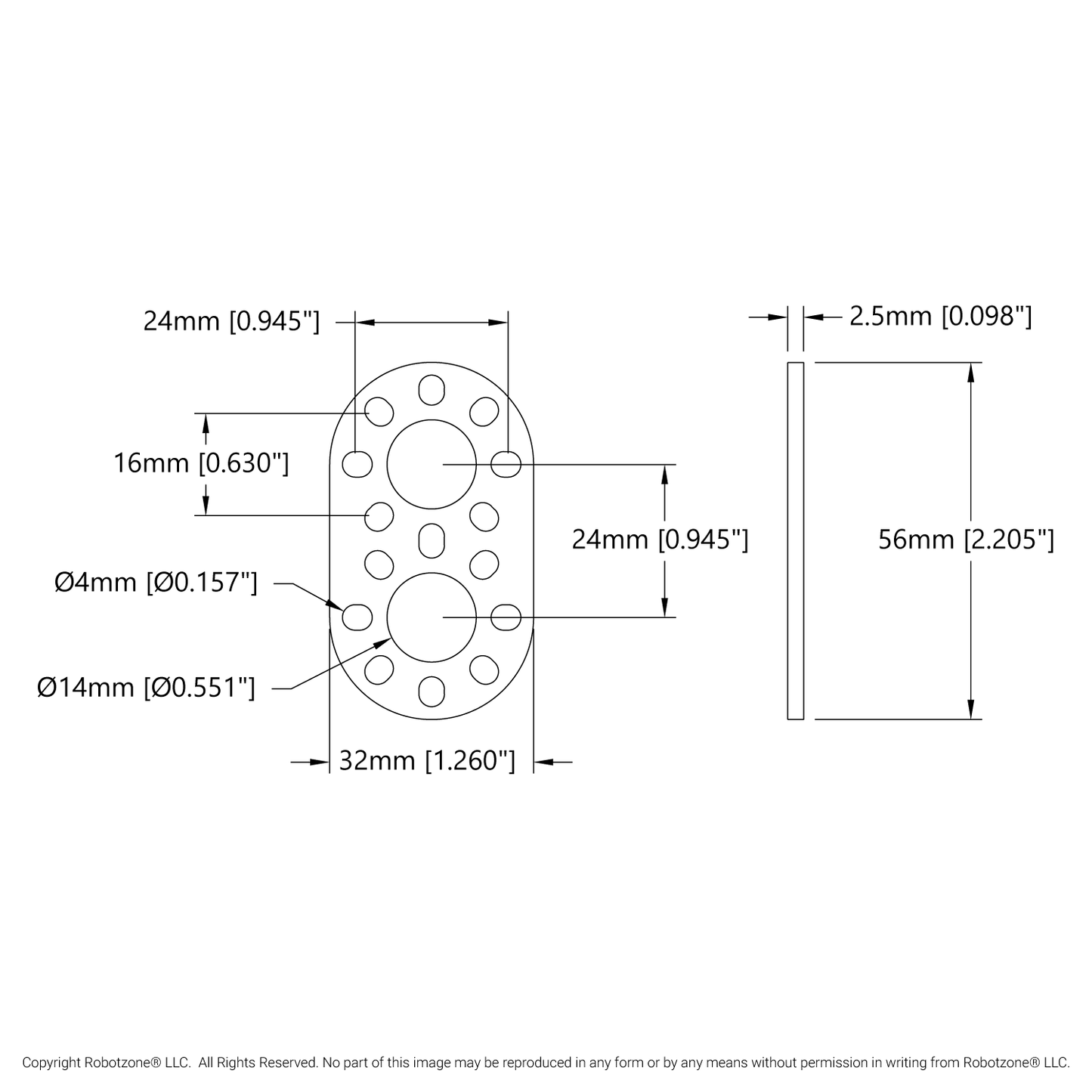 1105 Series Round-End Pattern Plate