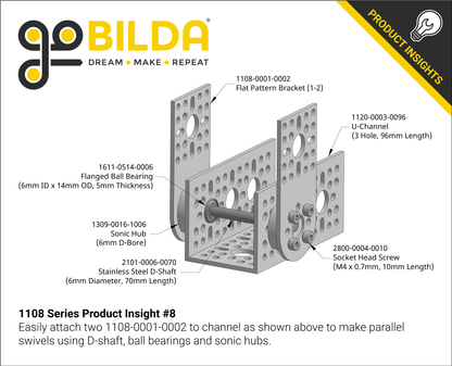 1108 Series Flat Pattern Bracket (1-2)