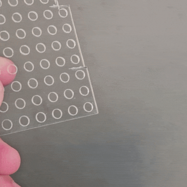 Clear Polycarbonate Grid Plate (1.5mm Thickness, 11 x 44 Hole, 88 x 352mm)