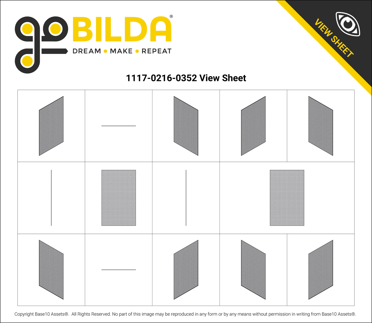 Clear Polycarbonate Grid Plate (1.5mm Thickness, 27 x 44 Hole, 216 x 352mm)
