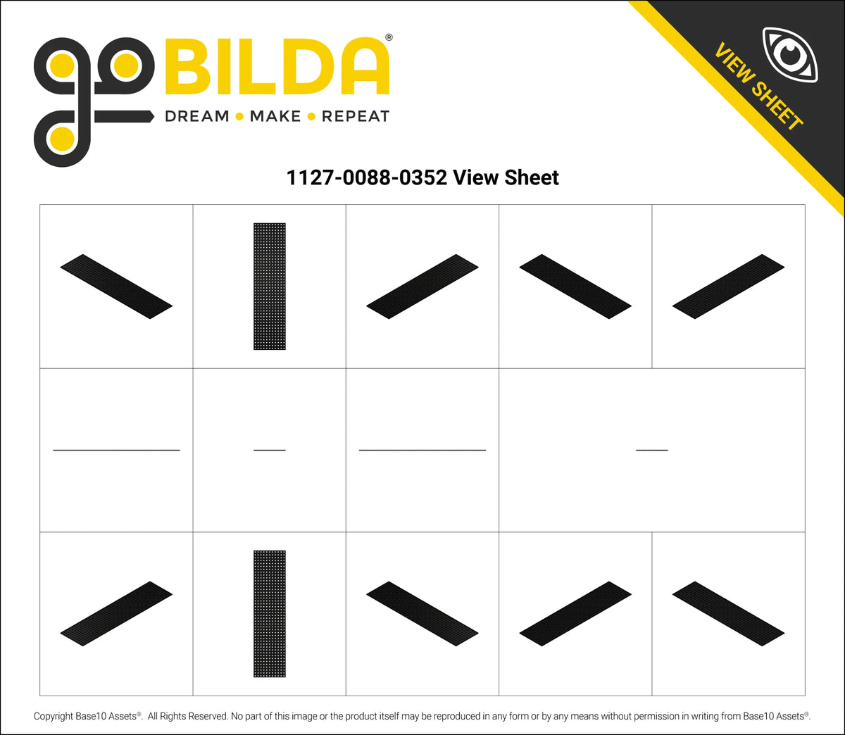 Transparent Black Polycarbonate Grid Plate (1.5mm Thickness, 11 x 44 Hole, 88 x 352mm)