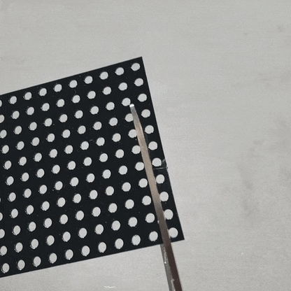 Transparent Black Polycarbonate Grid Plate (1.5mm Thickness, 11 x 44 Hole, 88 x 352mm)