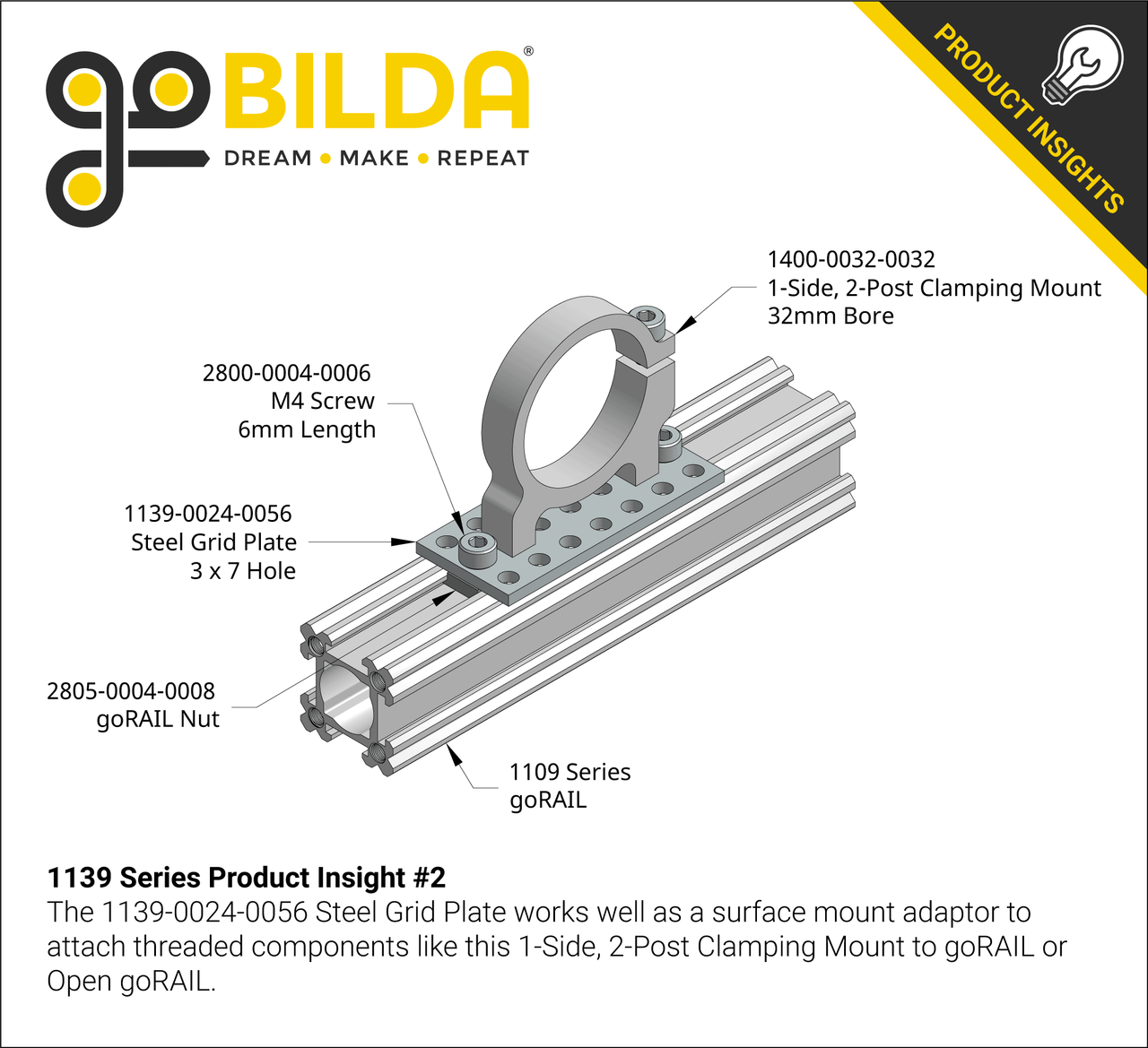 1139 Series Steel Grid Plates - 2 Pack