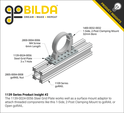 1139 Series Steel Grid Plates - 2 Pack