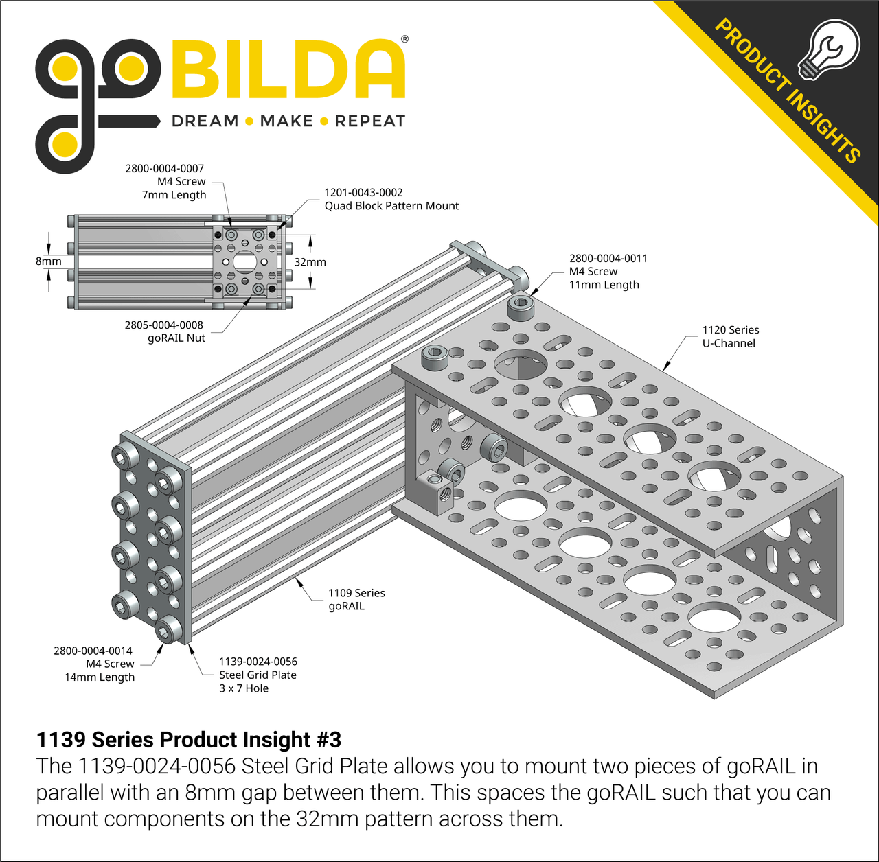 1139 Series Steel Grid Plates - 2 Pack
