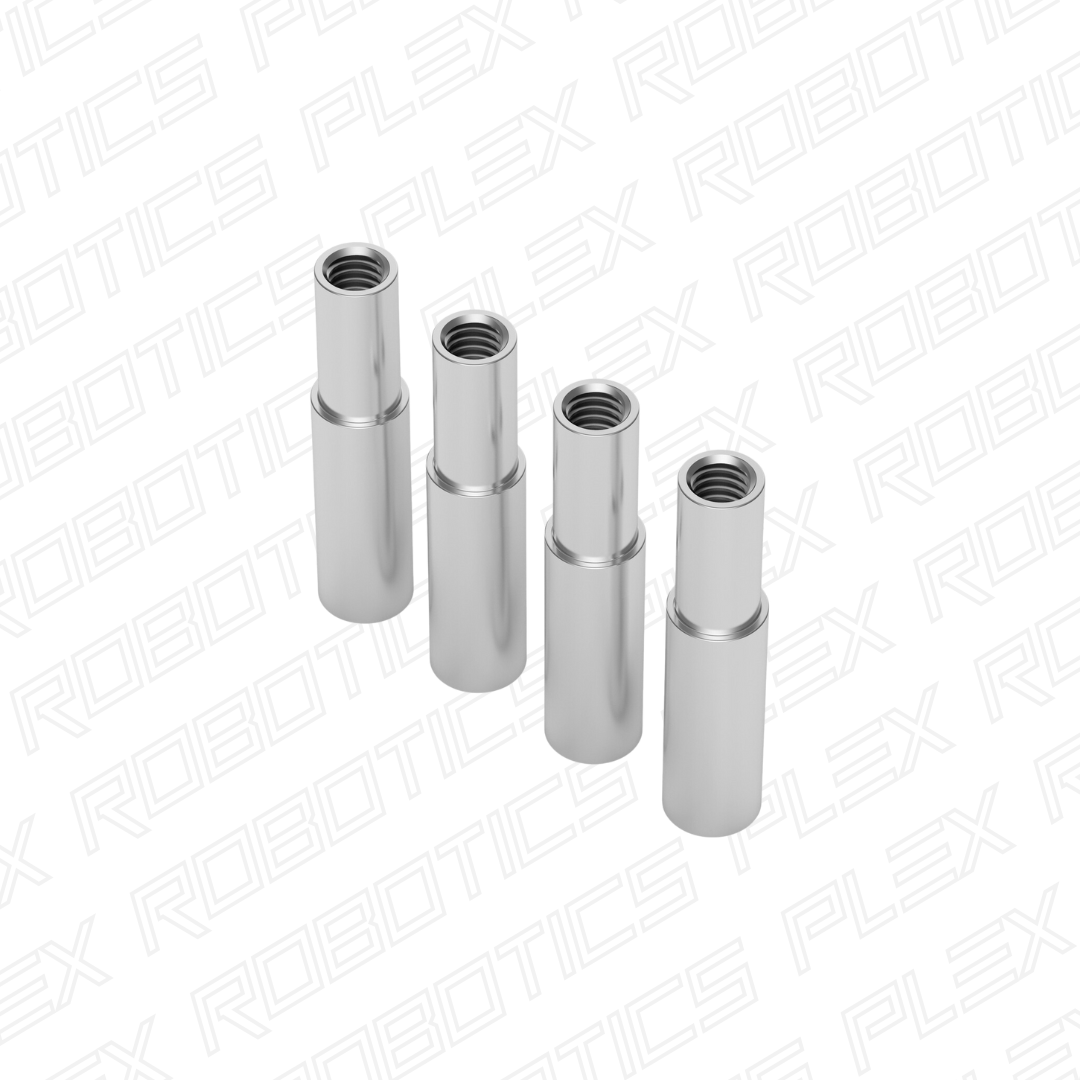 1503 Series M4 x 0.7mm Shoulder Standoff (5-6mm OD, 10-16.5mm Length) - 4 Pack