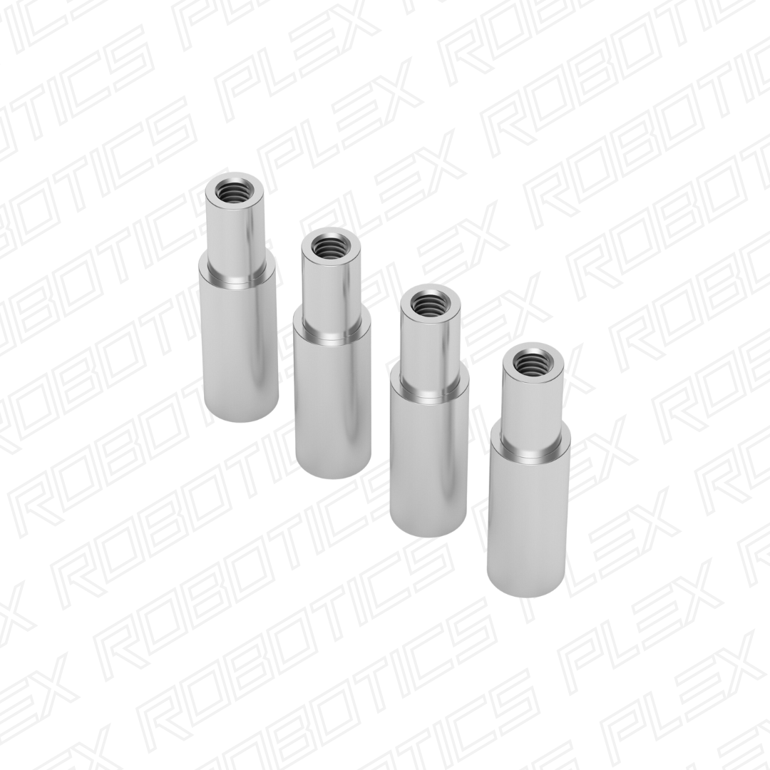 1503 Series M4 x 0.7mm Shoulder Standoff (6-8mm OD, 10-19mm Length) - 4 Pack