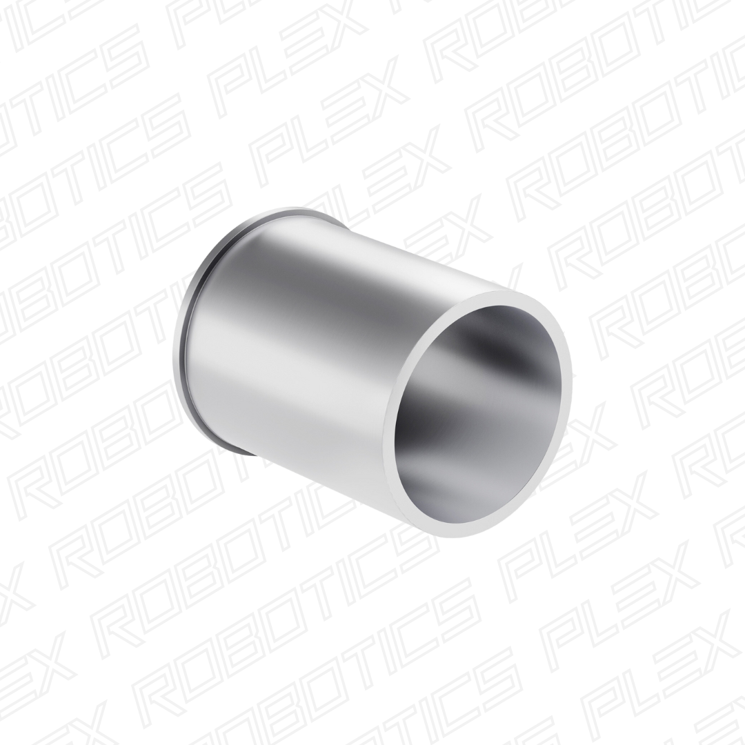 4102 Series Aluminum Flanged Tube (28mm ID x 32mm OD, 39mm Length)