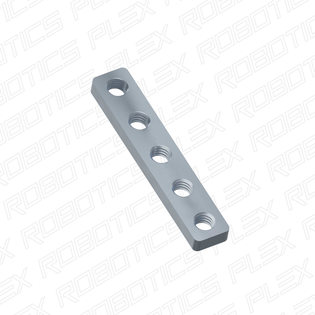 1 x 5 Steel Threaded Plate - 2 Pack