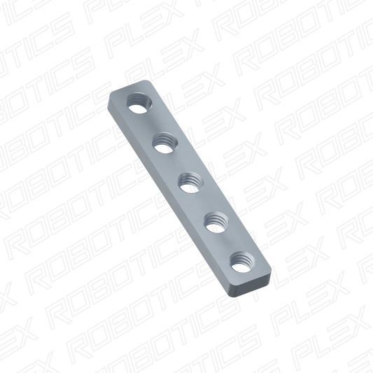 1 x 5 Steel Threaded Plate - 2 Pack