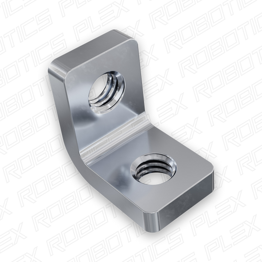 Threaded Steel L-Bracket (1 Hole) - 12 Pack