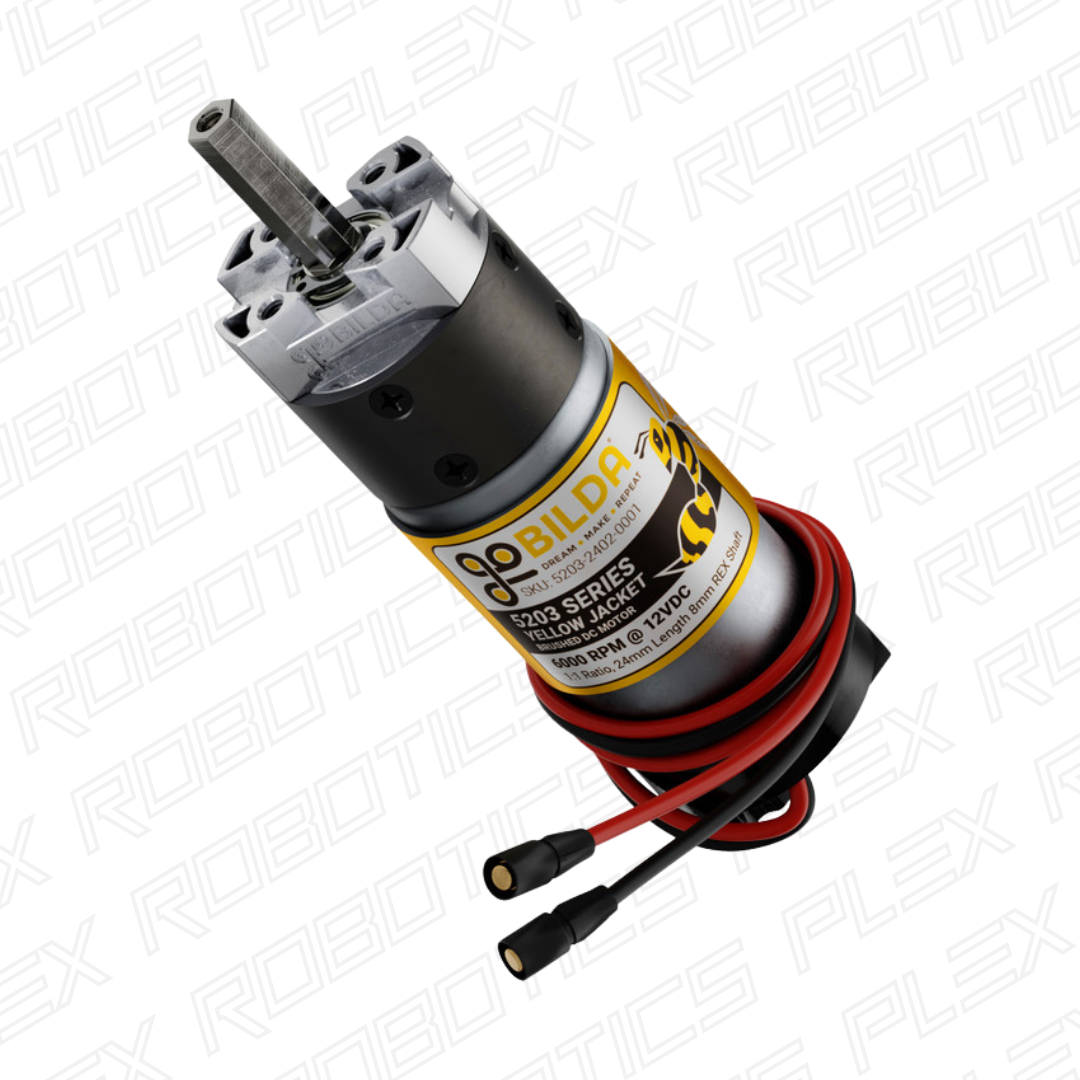 5203 Series Yellow Jacket Motor (24mm Length 8mm REX™ Shaft, 3.3 - 5V Encoder)