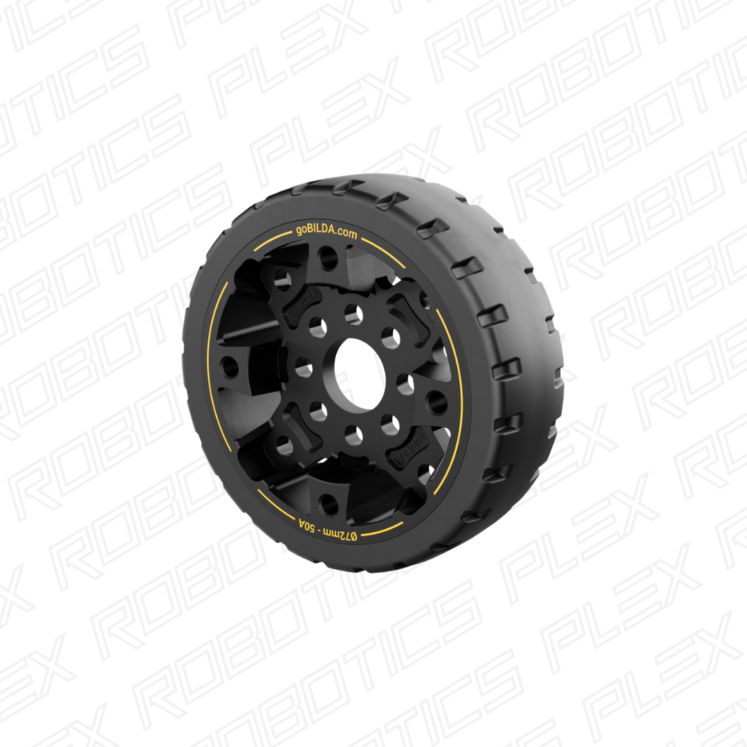 Hogback Traction Wheel (72mm Diameter, 50A Durometer)