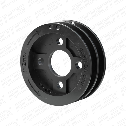 3407 Series Hub-Mount Winch Pulley (Dual Spool, 112mm Circumference)