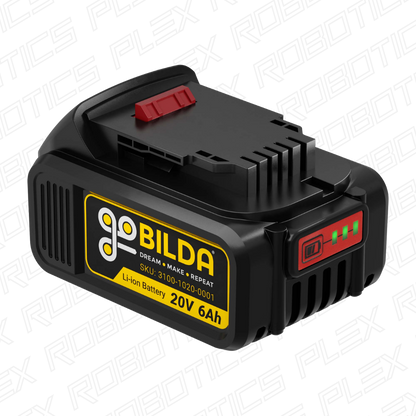 20V, 6Ah Li-ion Battery with LED Capacity Meter