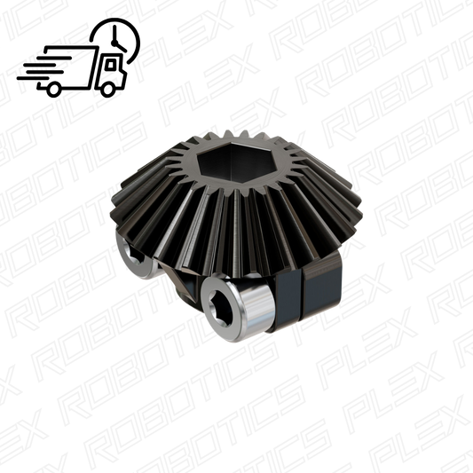 Clamping Steel Miter Gear (8mm REX™ Bore, 24 Tooth, MOD 1)