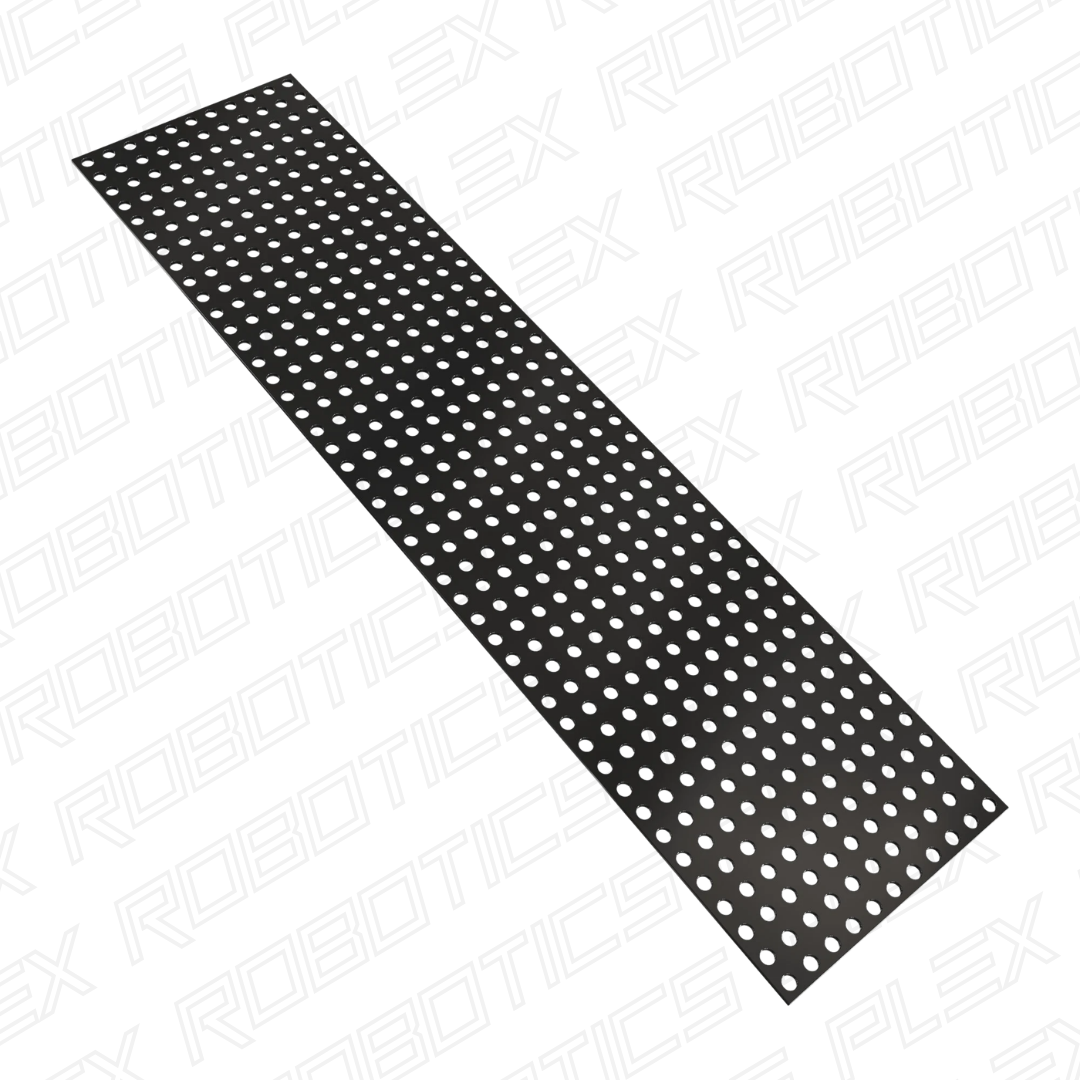 Transparent Black Polycarbonate Grid Plate (1.5mm Thickness, 11 x 44 Hole, 88 x 352mm)