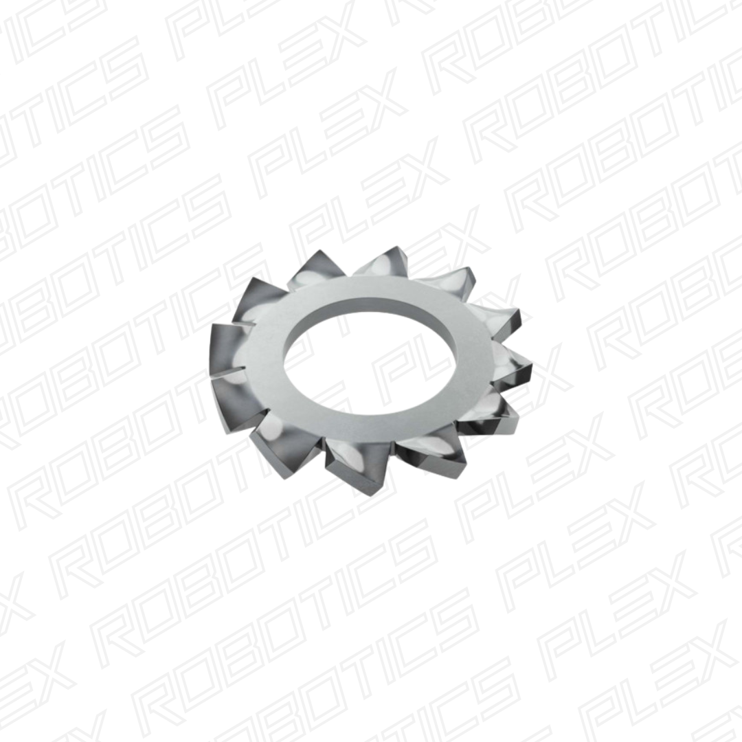 2810 Series Zinc-Plated Steel External - Tooth Lock Washer (4mm ID x 8mm OD) - 25 Pack