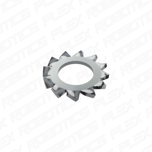 2810 Series Zinc-Plated Steel External - Tooth Lock Washer (4mm ID x 8mm OD) - 25 Pack