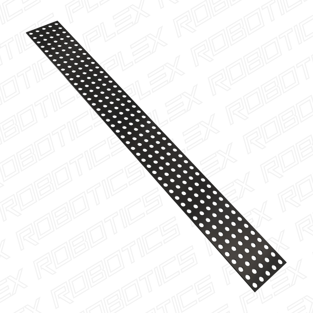 Transparent Black Polycarbonate Grid Plate (1.5mm Thickness, 5 x 44 Hole, 40 x 352mm)