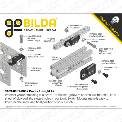 Micro Limit Switch - 2 Pack