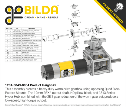 1201 Series Quad Block Pattern Mount (43-4)