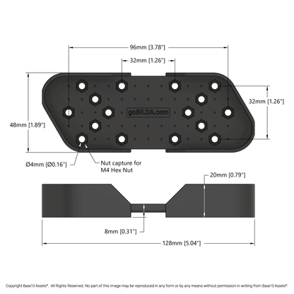 Battery Mount for 12V NiMH Nested Battery