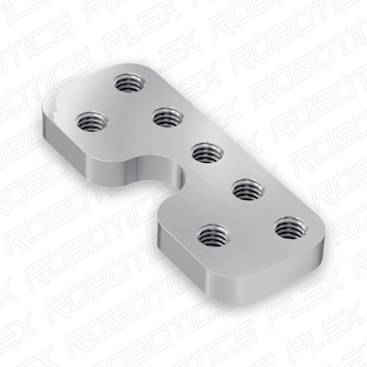 1225 Series Flat Mount for V-Groove Bearings (1-1) - 2 Pack