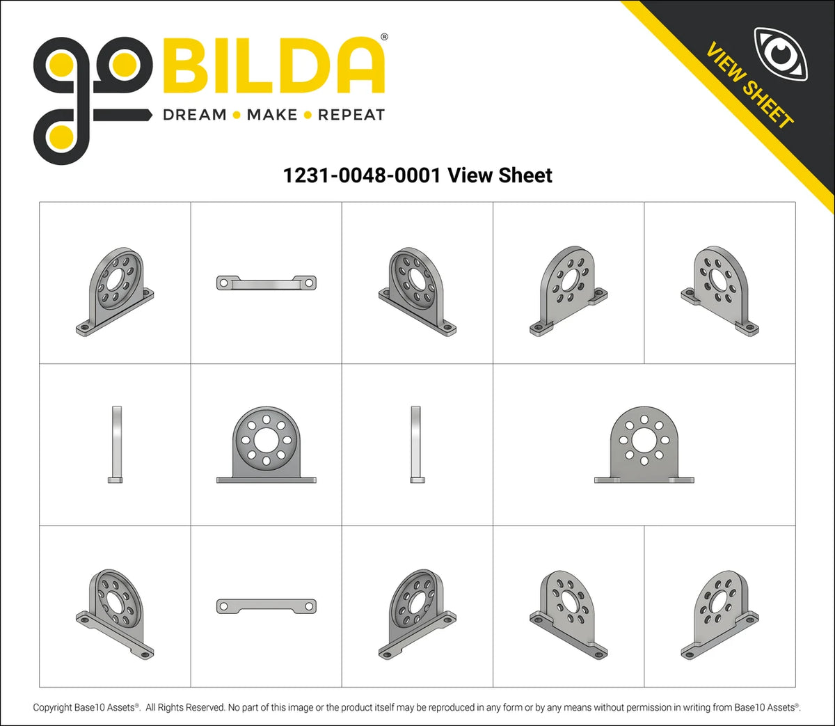 1231 Series 1-Side, 2-Post Pattern Mount (48-1)